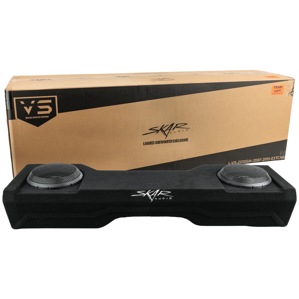 Featured Product Photo 8 for Dual 10" 2,000W Max Power Loaded Subwoofer Enclosure Compatible with 2007-2013 Chevy Silverado & GMC Sierra Extended Cab Trucks