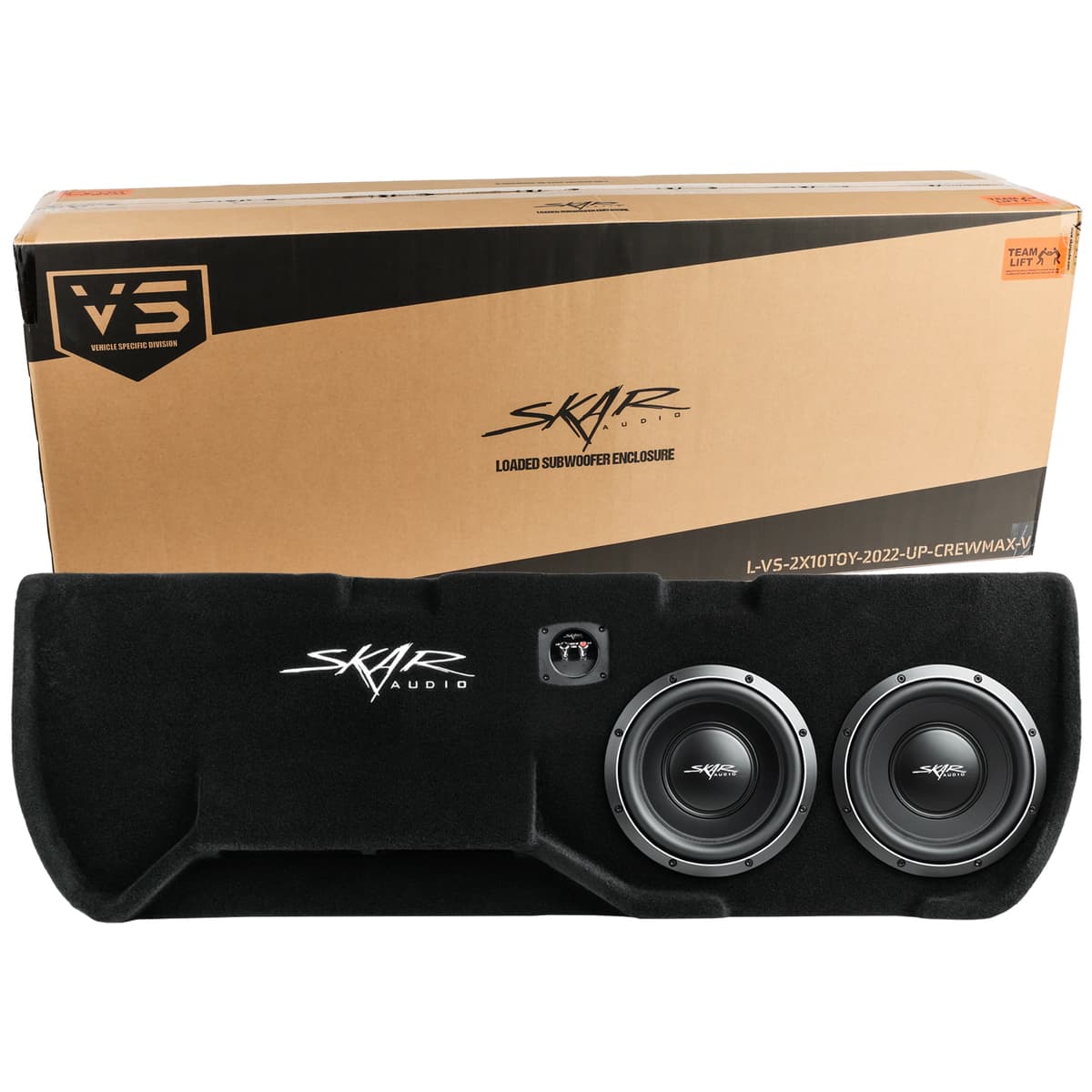 Featured Product Photo 8 for Dual 10" 2,000W Max Power Loaded Ported Subwoofer Enclosure Compatible with 2022-2025 Toyota Tundra CrewMax Cab Trucks