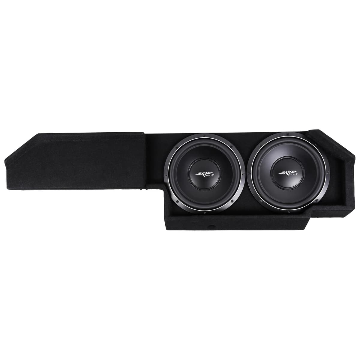 Featured Product Photo 1 for Dual 12" 2,000W Max Power Loaded Ported Subwoofer Enclosure Compatible with 2019-2025 Chevrolet Silverado/GMC Sierra Double Cab Trucks