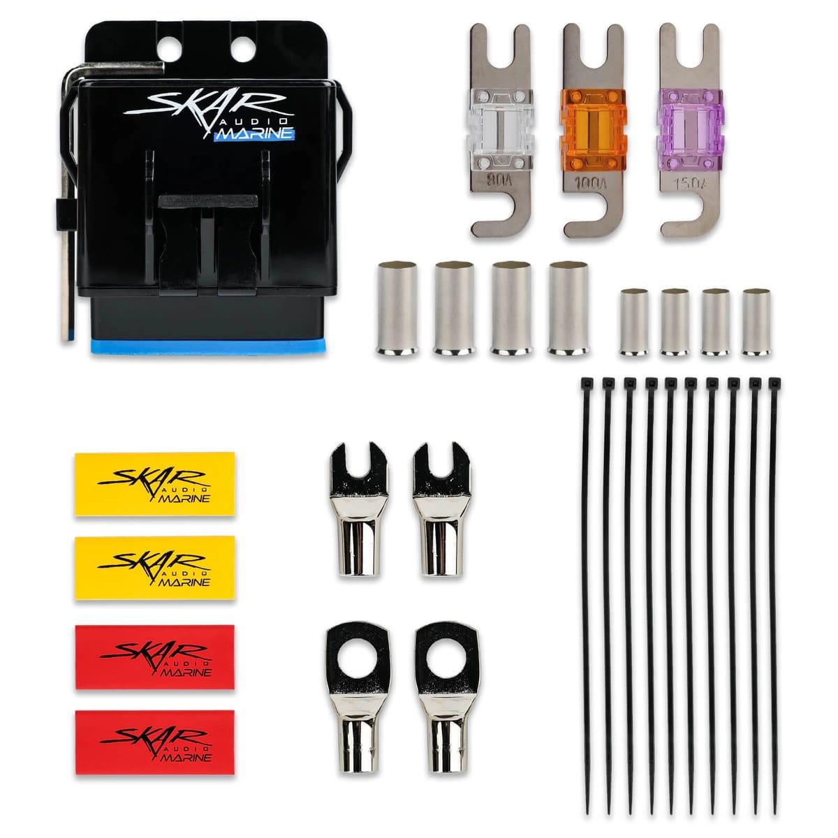 SKM4GAOFC | 4 Gauge - 1,500 Watt OFC Marine Grade Amplifier Wiring Kit #9