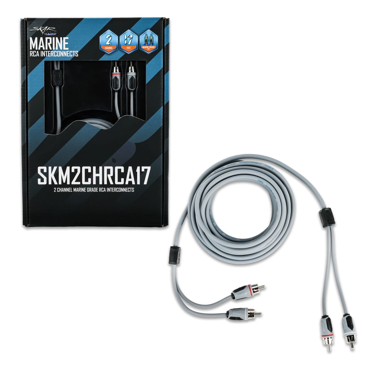 SKM2CHRCA17 | 17 Ft 2-Channel Marine Grade RCA Interconnect Cable #2