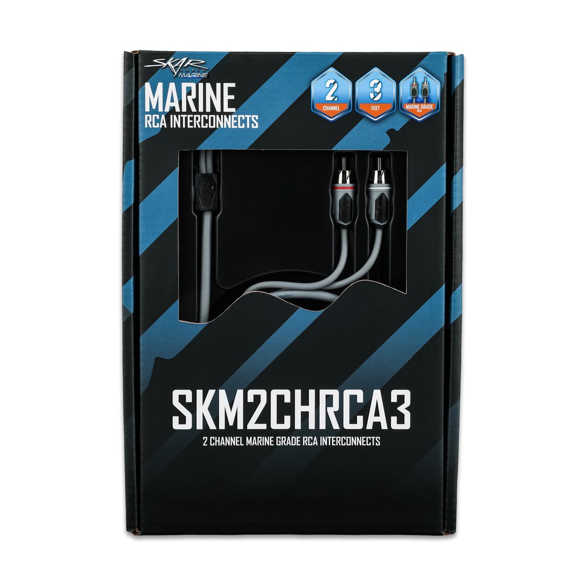 Featured Product Photo 5 for SKM2CHRCA3 | 3 Ft 2-Channel Marine Grade RCA Interconnect Cable