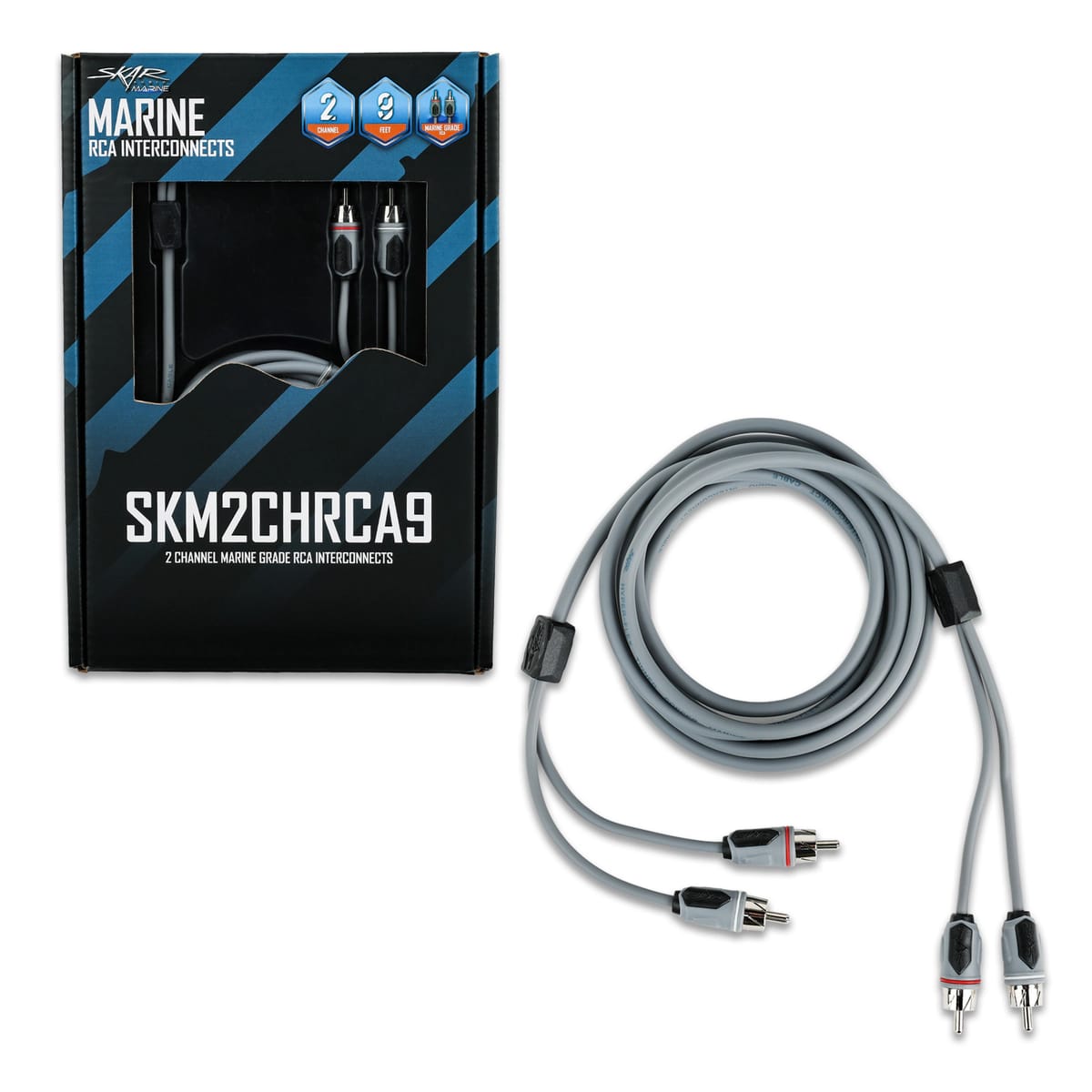 SKM2CHRCA9 | 9 Ft 2-Channel Marine Grade RCA Interconnect Cable #2