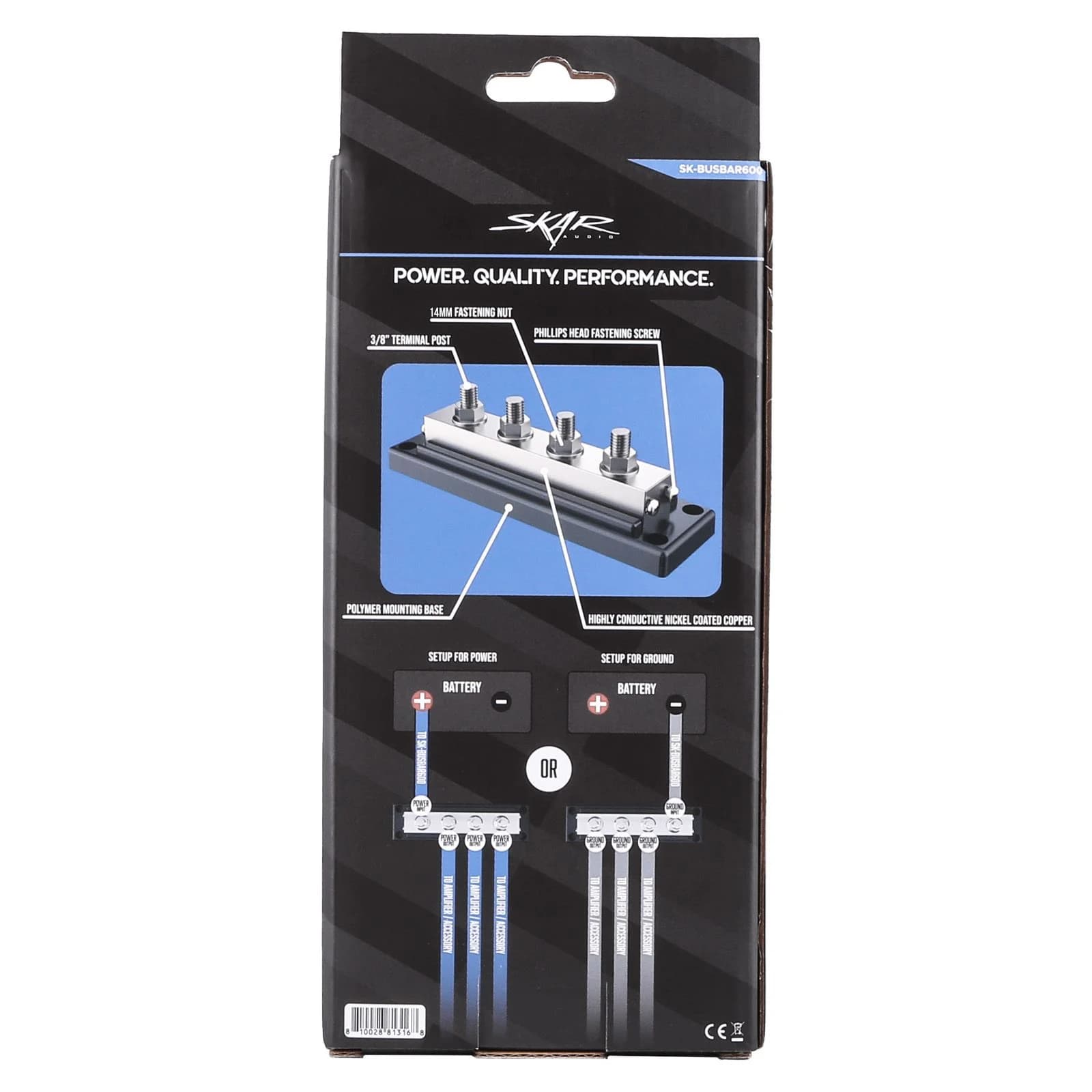 Featured Product Photo 7 for SK-BUSBAR600 | 600A Power/Ground Distribution Busbar