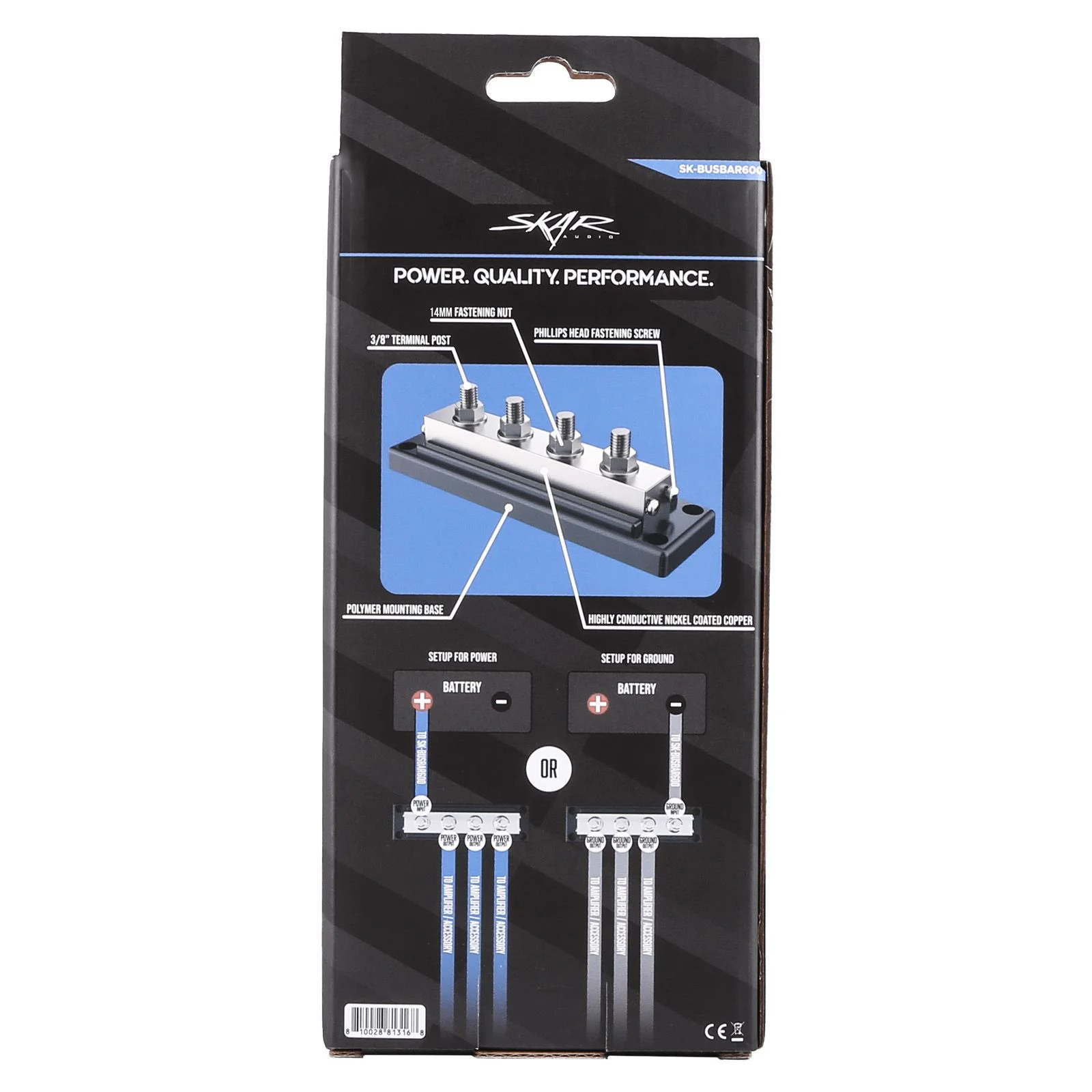 SK-BUSBAR600 | 600A Power/Ground Distribution Busbar #8