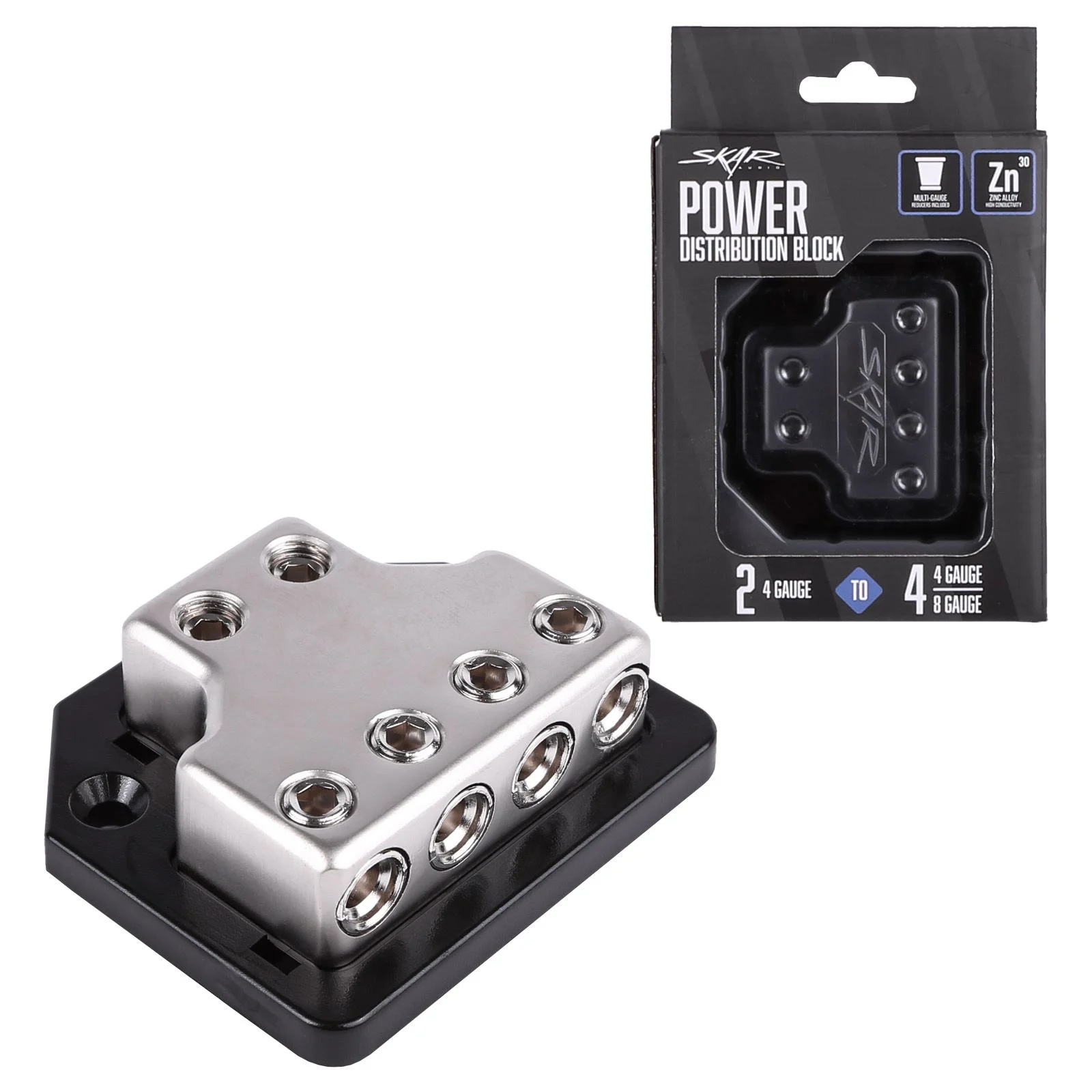 SK-DIST-BLK5 | Dual 4 Gauge to Quad 4/8 Gauge Power Distribution Block #6