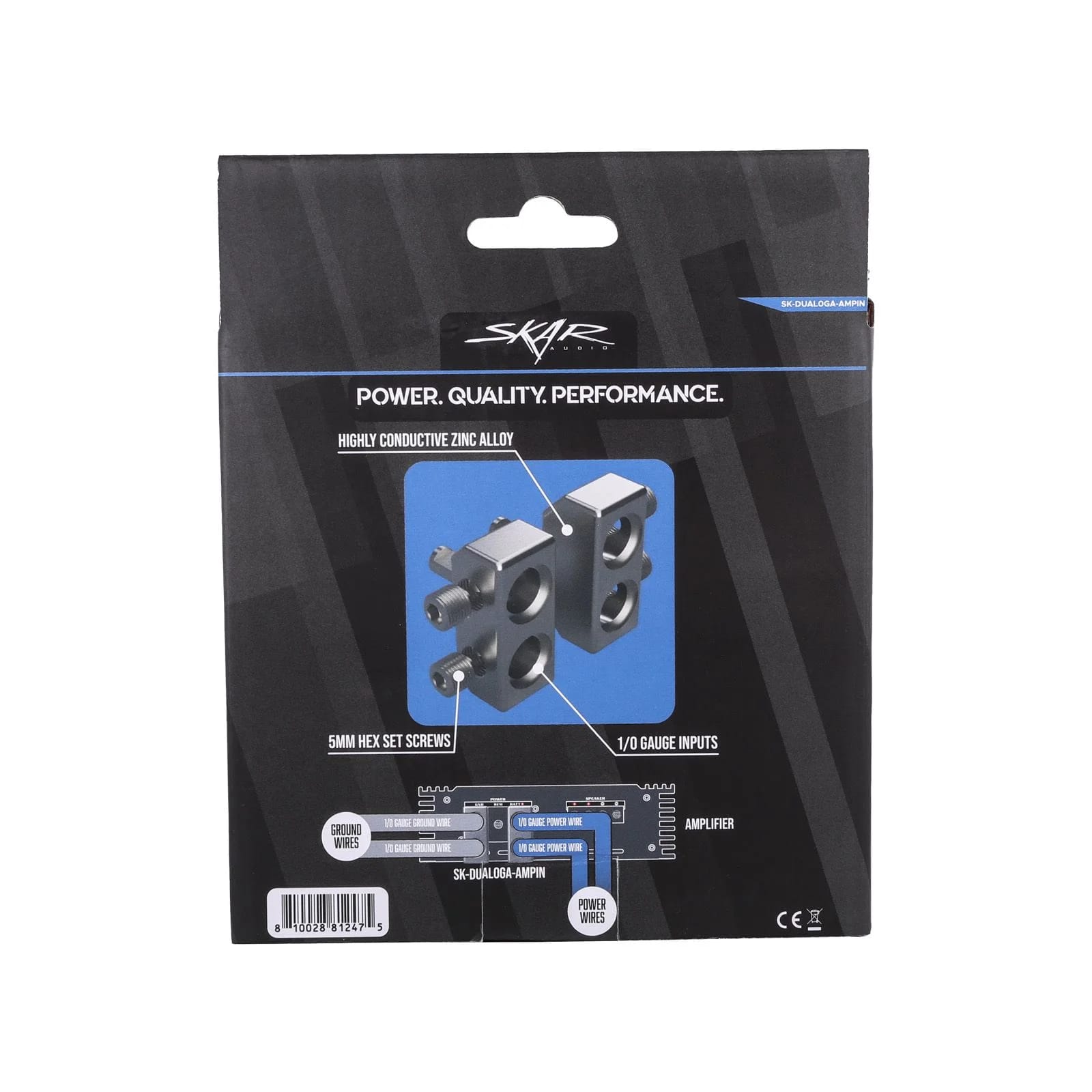 SK-DUAL0GA-AMPIN | Dual 1/0 Gauge to 1/0 Gauge Amplifier Input Adapters #7