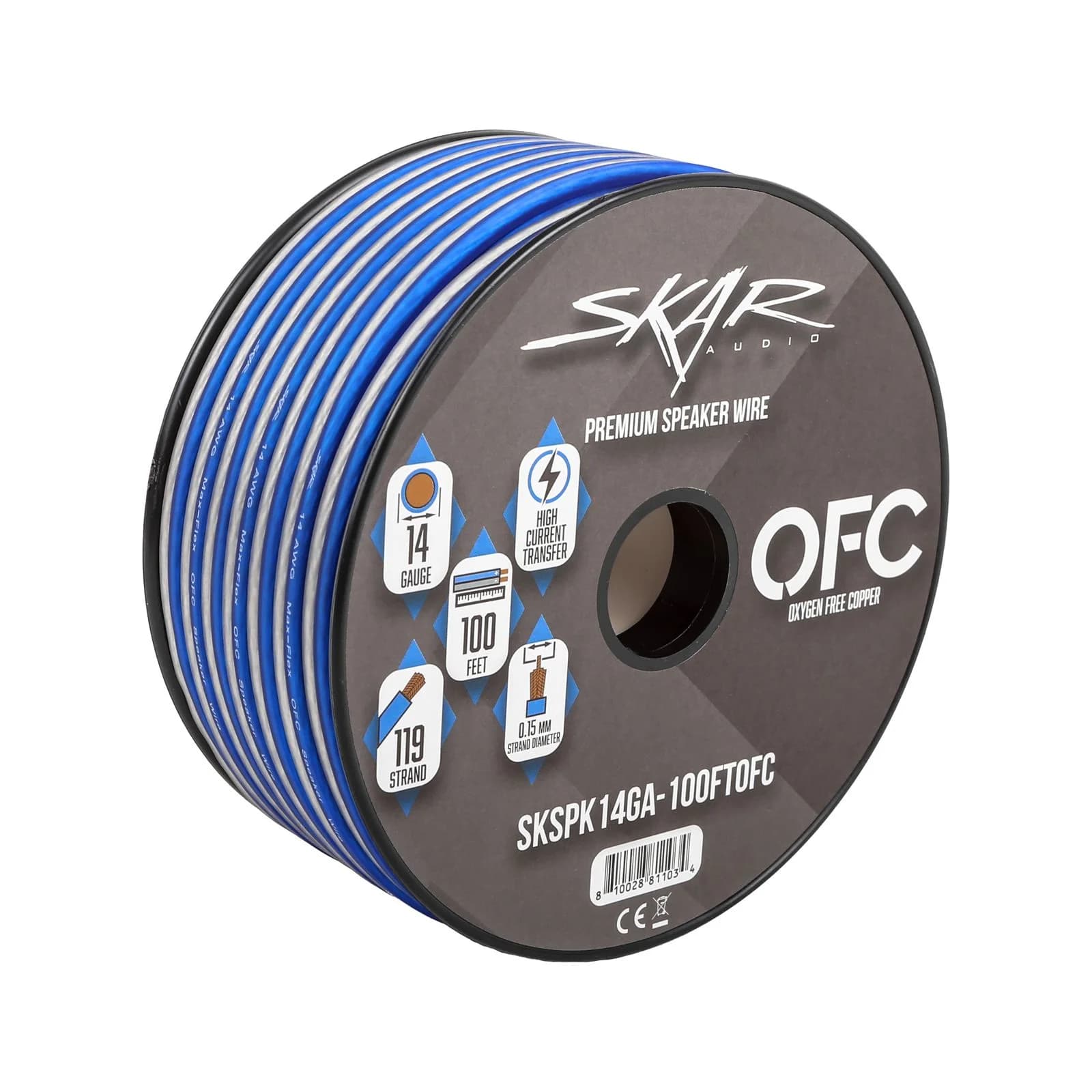 Featured Product Photo 1 for 14-Gauge Elite Series Max-Flex (OFC) Speaker Wire - Blue/White