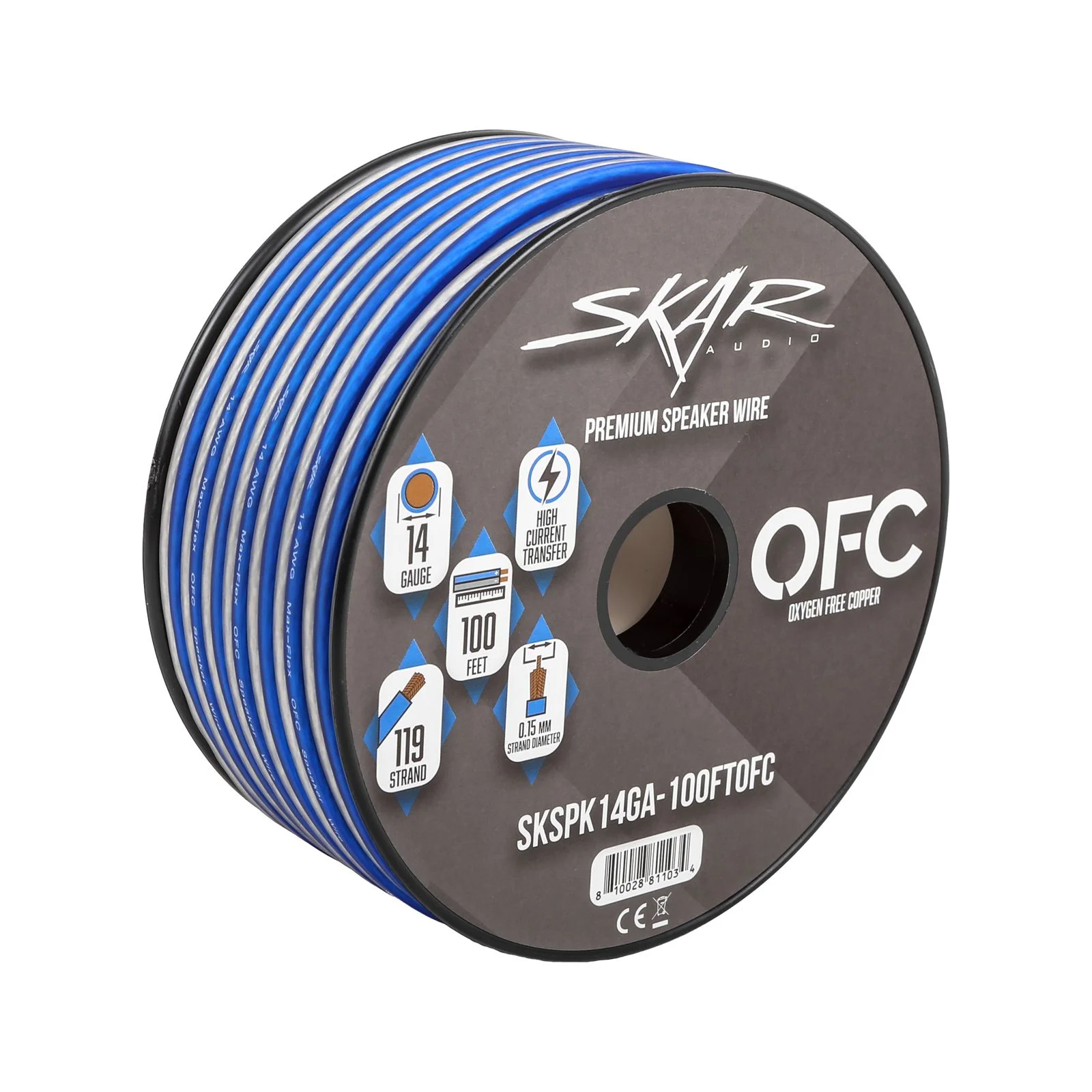 14-Gauge Elite Series Max-Flex (OFC) Speaker Wire - Blue/White #2