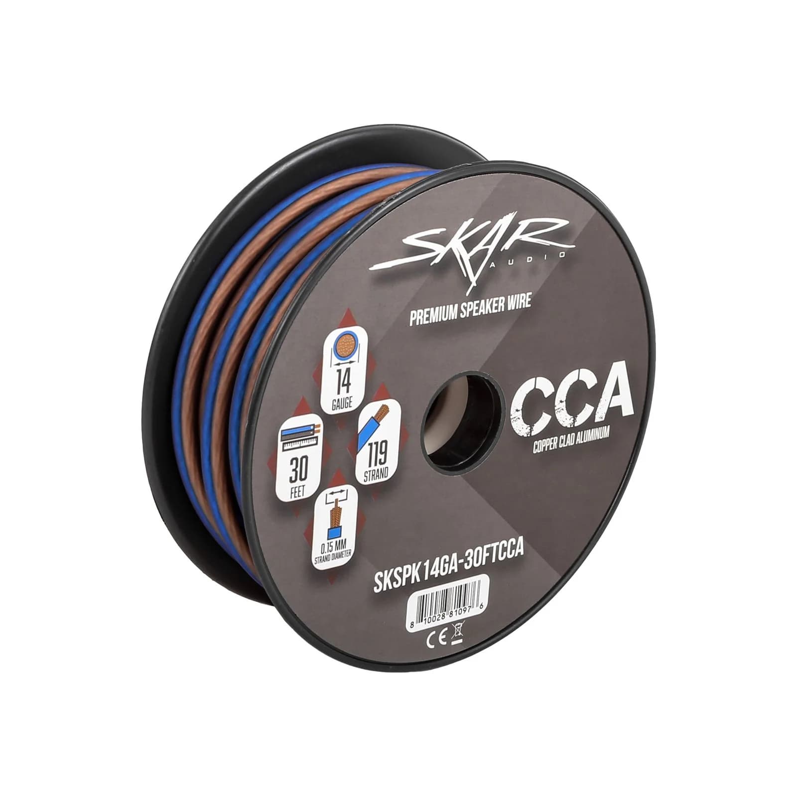 Featured Product Photo 1 for 14-Gauge Performance Series (CCA) Speaker Wire - Blue/Brown