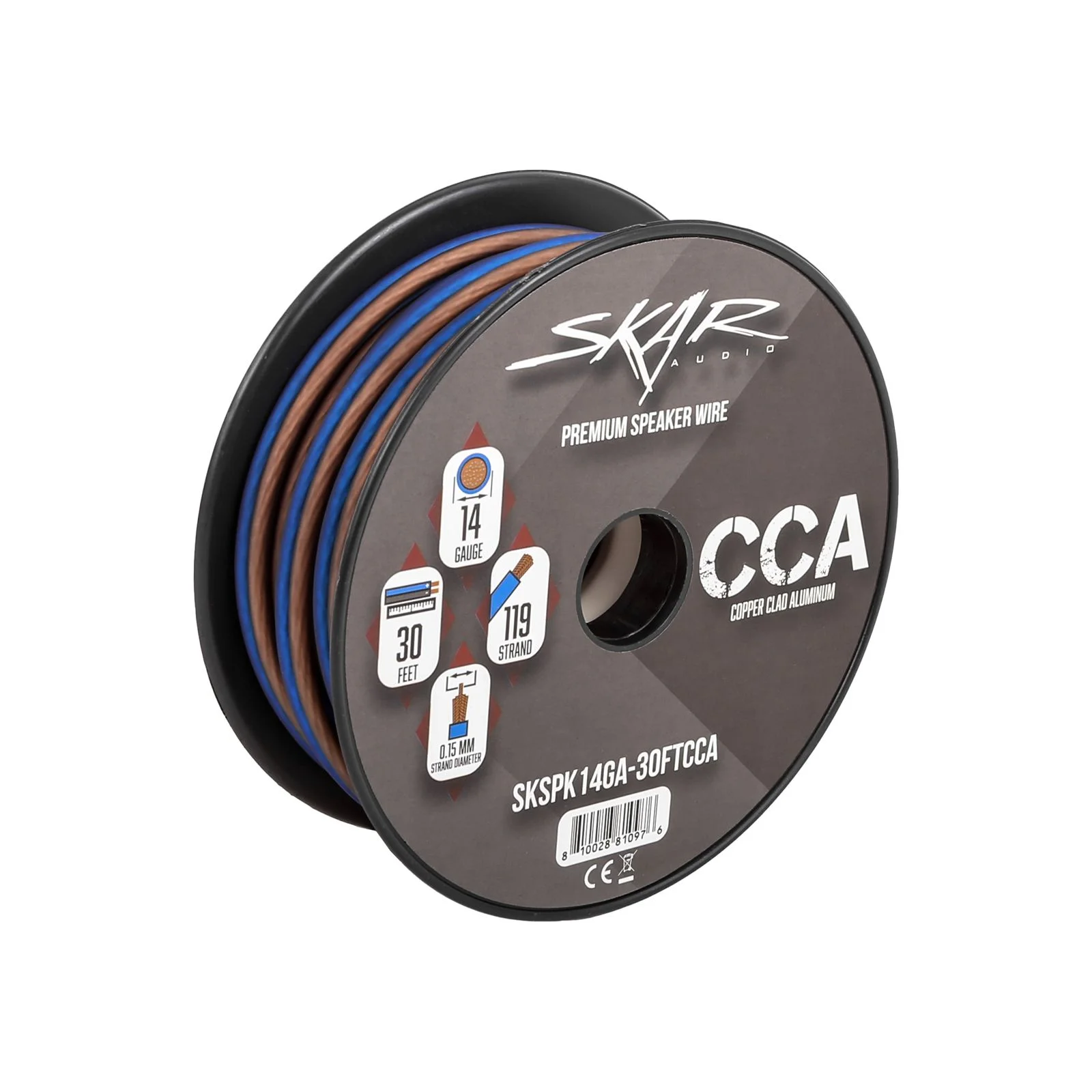 14-Gauge Performance Series (CCA) Speaker Wire - Blue/Brown #2