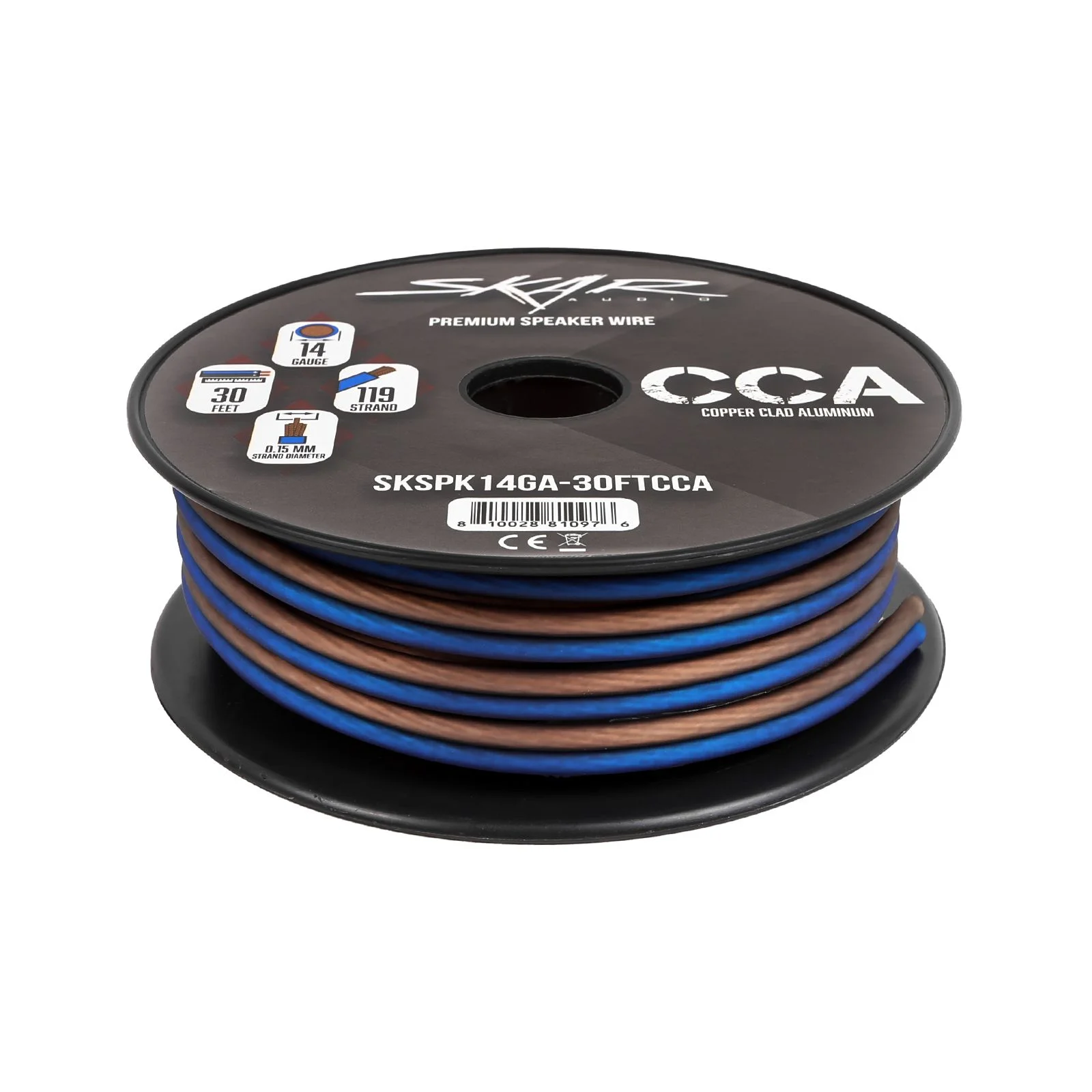 14-Gauge Performance Series (CCA) Speaker Wire - Blue/Brown #3