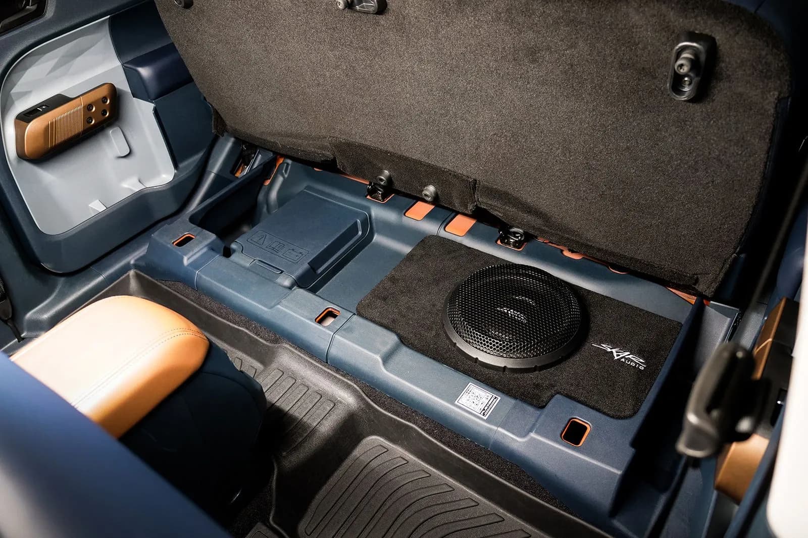 Skar Audio VS-1X10FORDMAV-2022-UP enclosure installation example — view 2