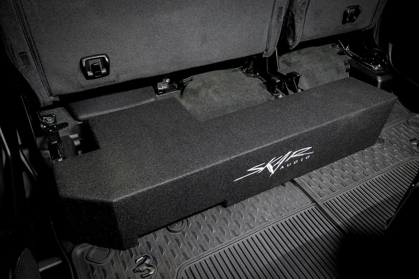 Skar Audio VS-1X10RAM-2019-UP-V enclosure installation example — view 2