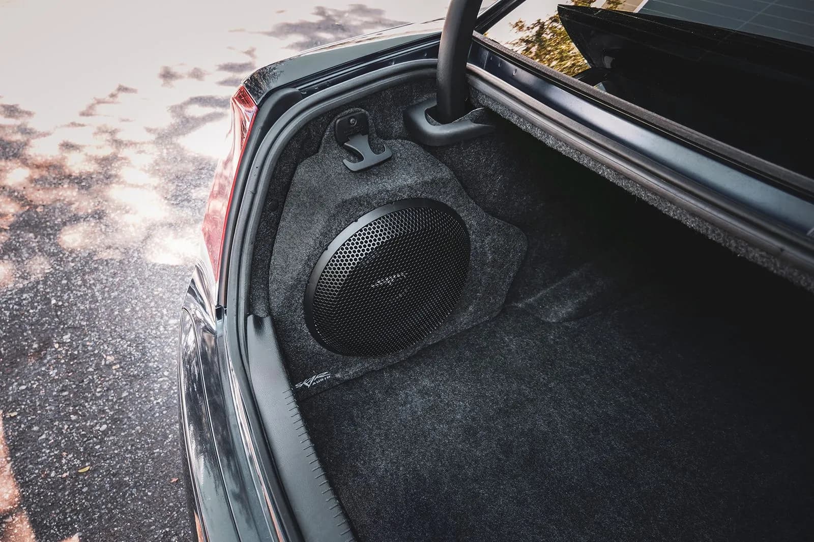 Skar Audio VS-1X12CHRY300-2011-2023 enclosure installation example — view 1