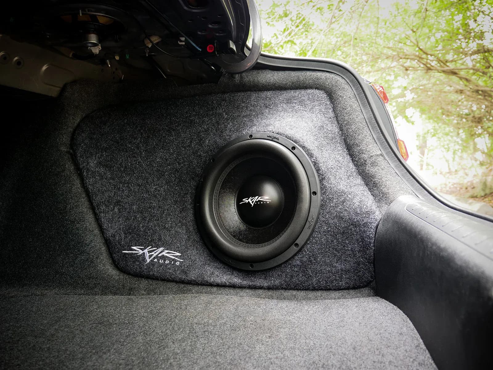 Skar Audio VS-1X12HONACC-2018-2022 enclosure installation example — view 1