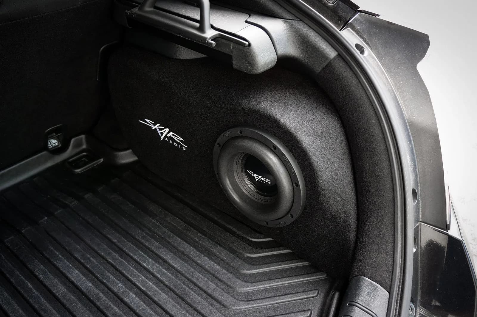 Skar Audio VS-1X8HONCIV-2017-2021-HB enclosure installation example — view 1