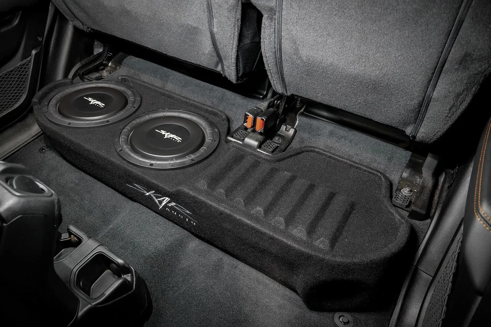 Skar Audio VS-2X10JGLAD-2019-UP-V enclosure installation example — view 2
