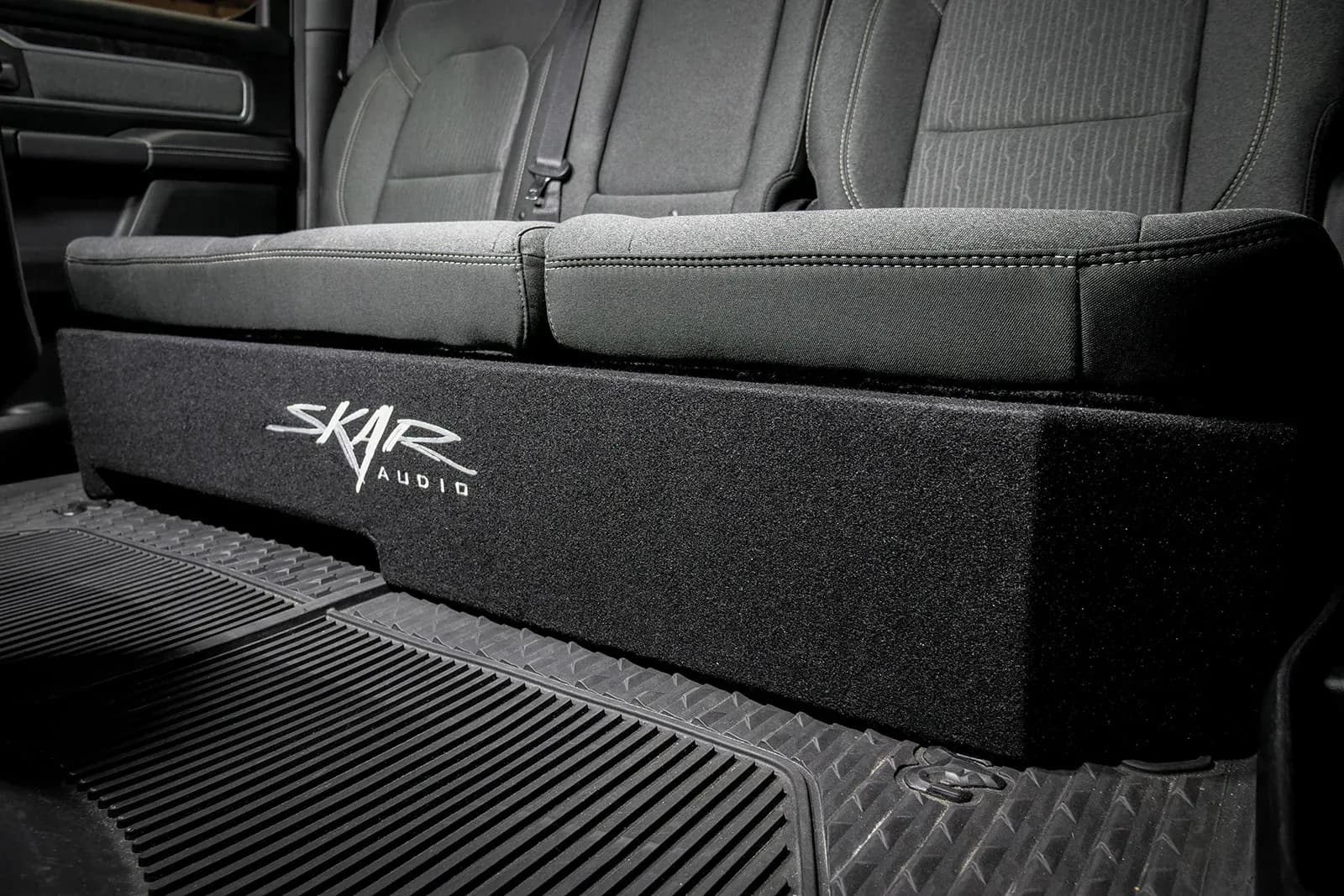 Skar Audio VS-2X10RAM-2019-UP-V enclosure installation example — view 3
