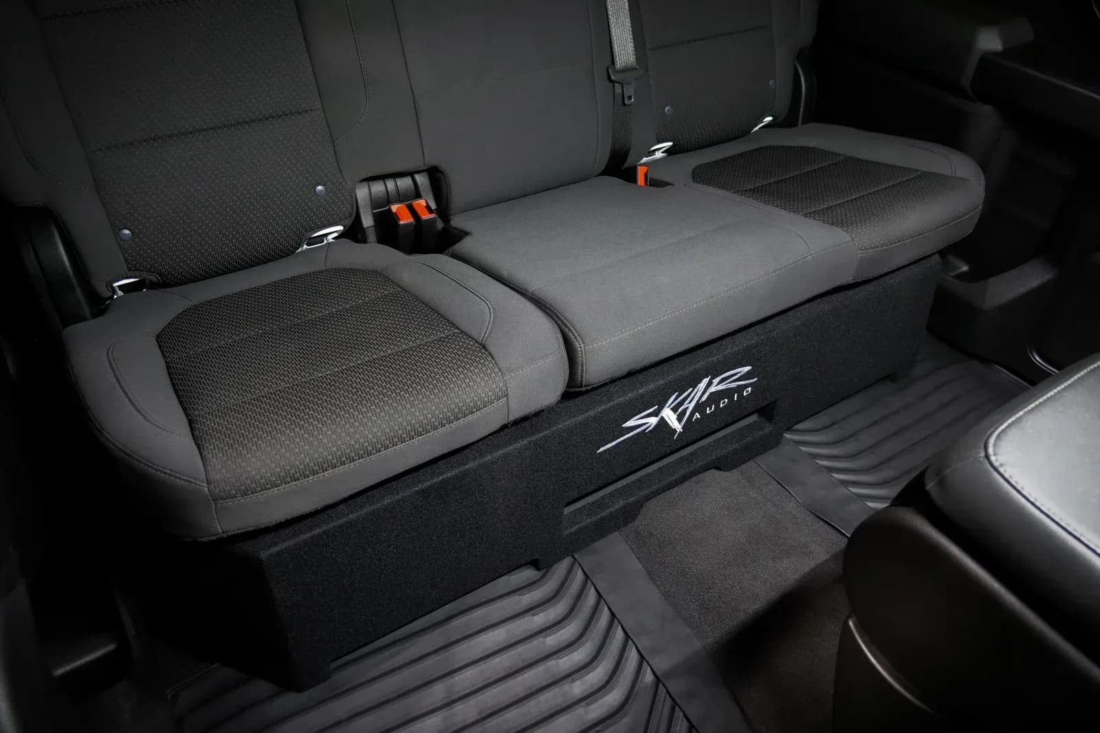 Skar Audio VS-2X12GM-2019-UP-CREWCAB-V enclosure installation example — view 2