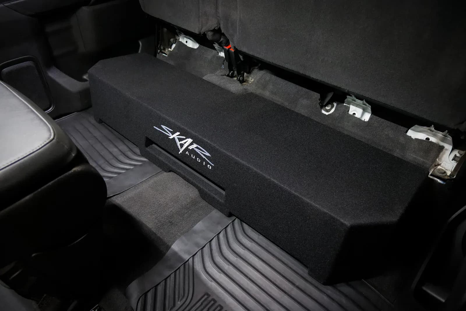Skar Audio VS-2X12GM-2019-UP-CREWCAB-V enclosure installation example — view 3