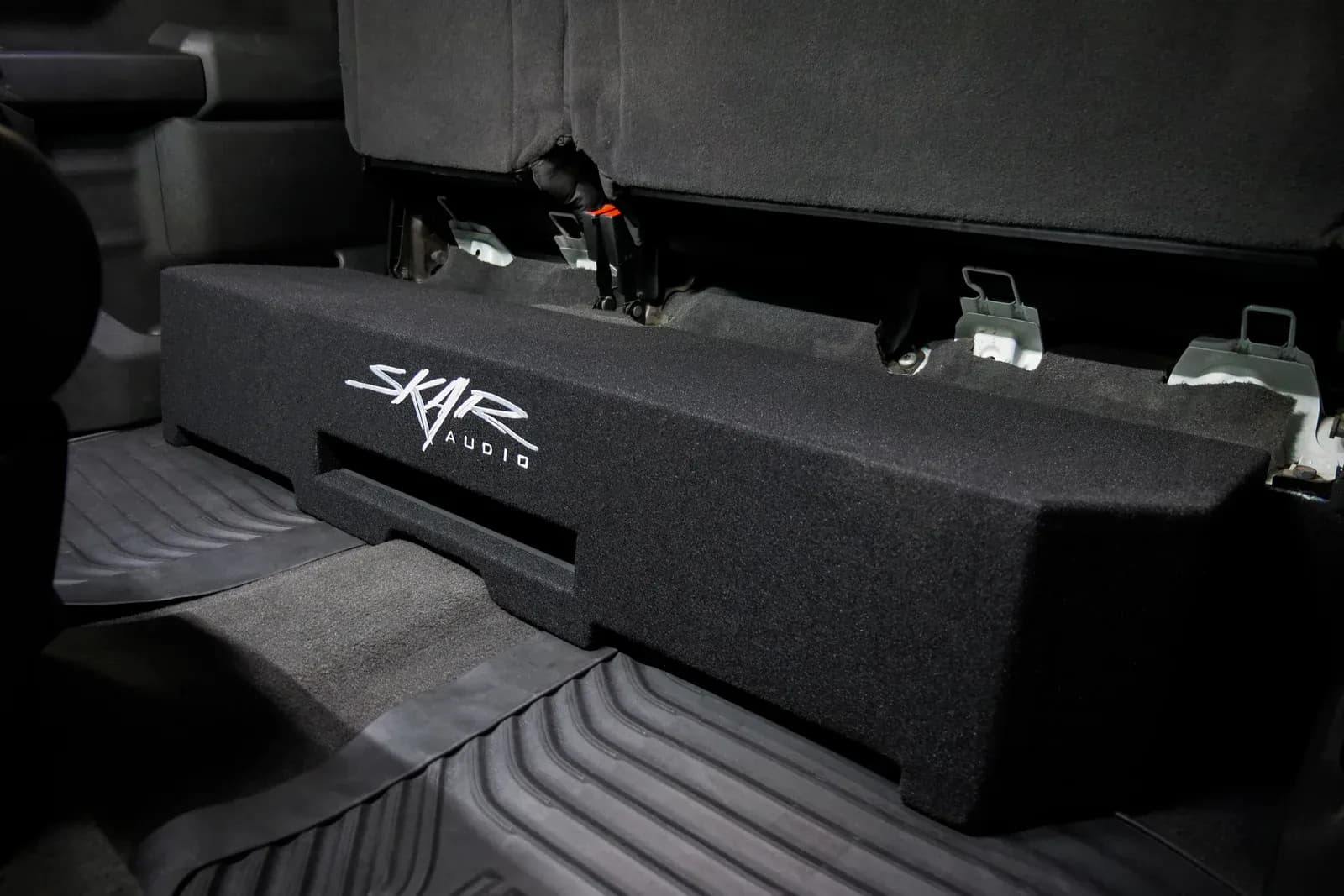 Skar Audio VS-2X12GM-2019-UP-CREWCAB-V enclosure installation example — view 4