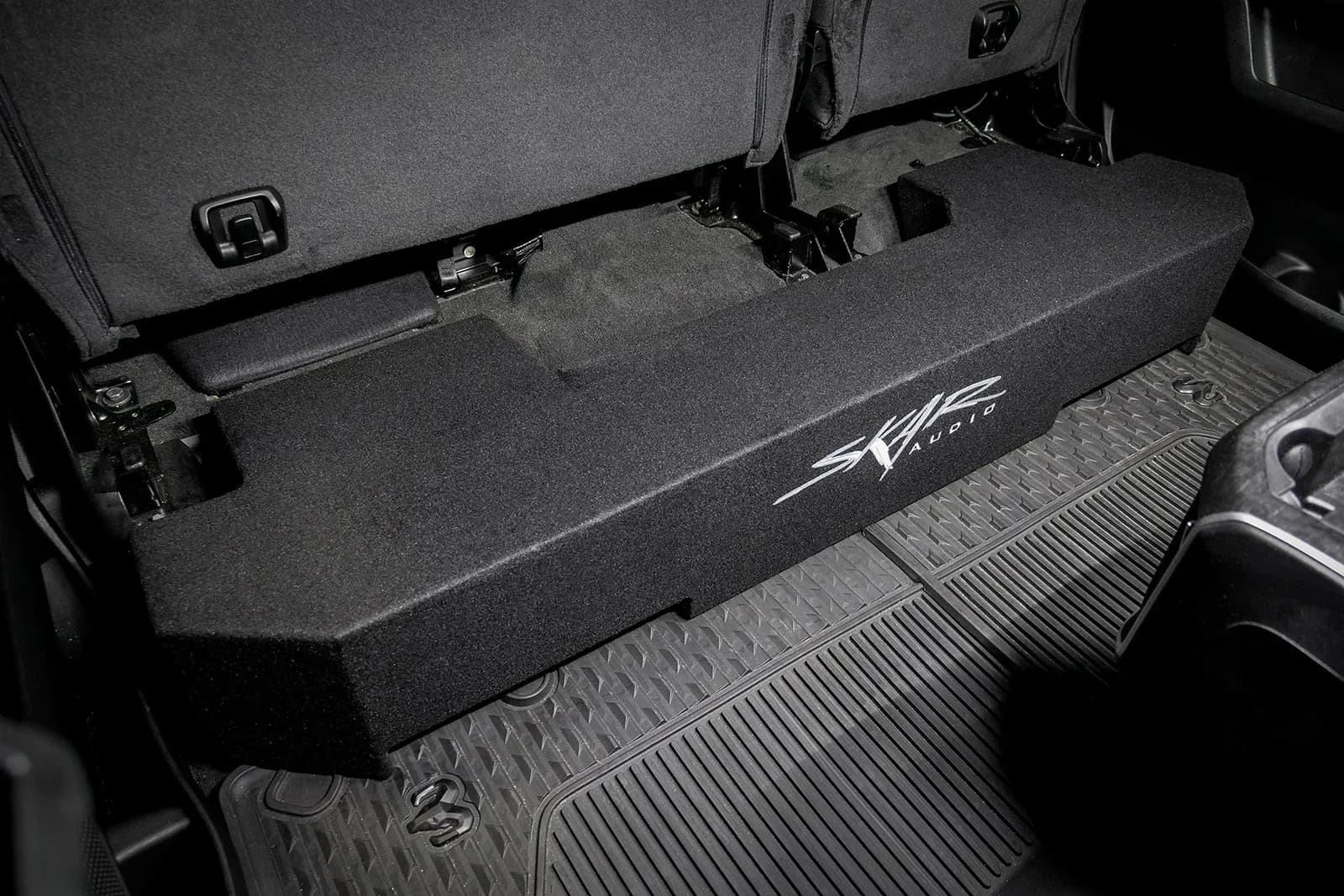 Skar Audio VS-2X12RAM-2019-UP enclosure installation example — view 2