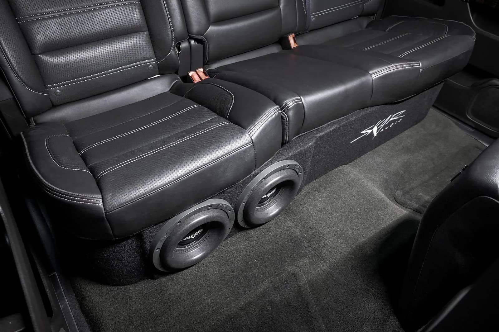 Skar Audio L-EVL-VS-2X8GM-2014-2018-CREWCAB-V enclosure installation example — view 3