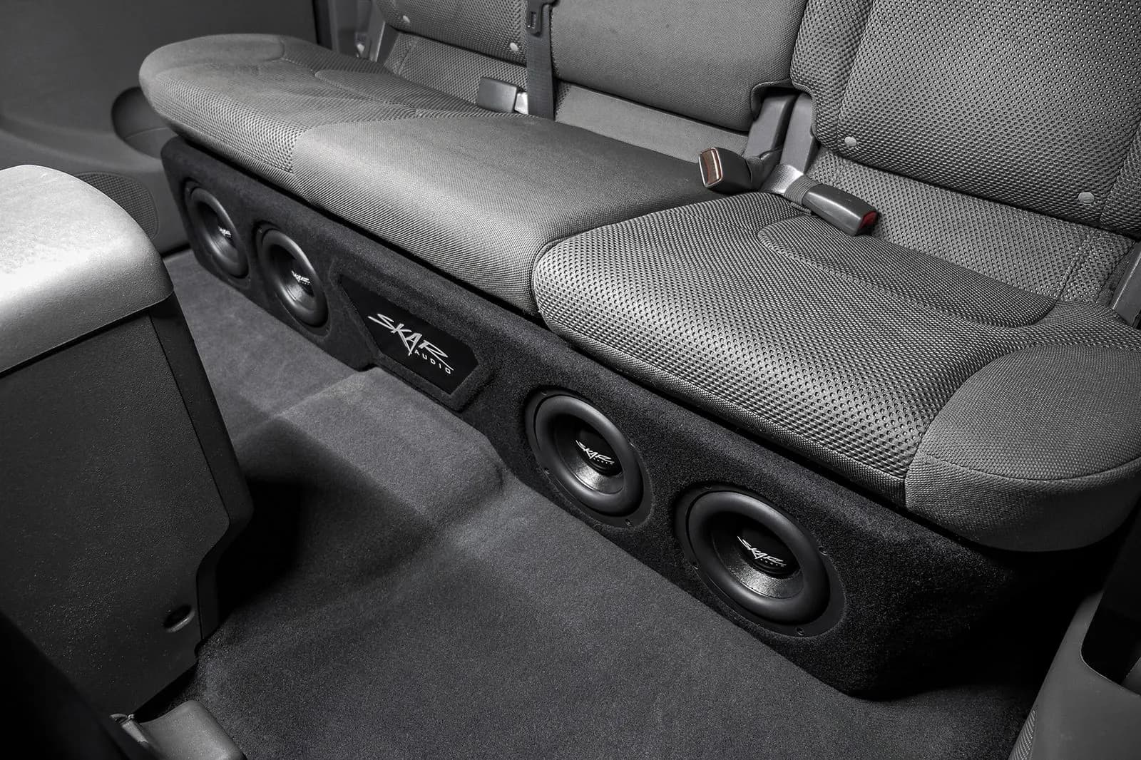 Skar Audio L-EVL-VS-4X65NISFRO-2005-2021-CREWCAB-V enclosure installation example — view 1