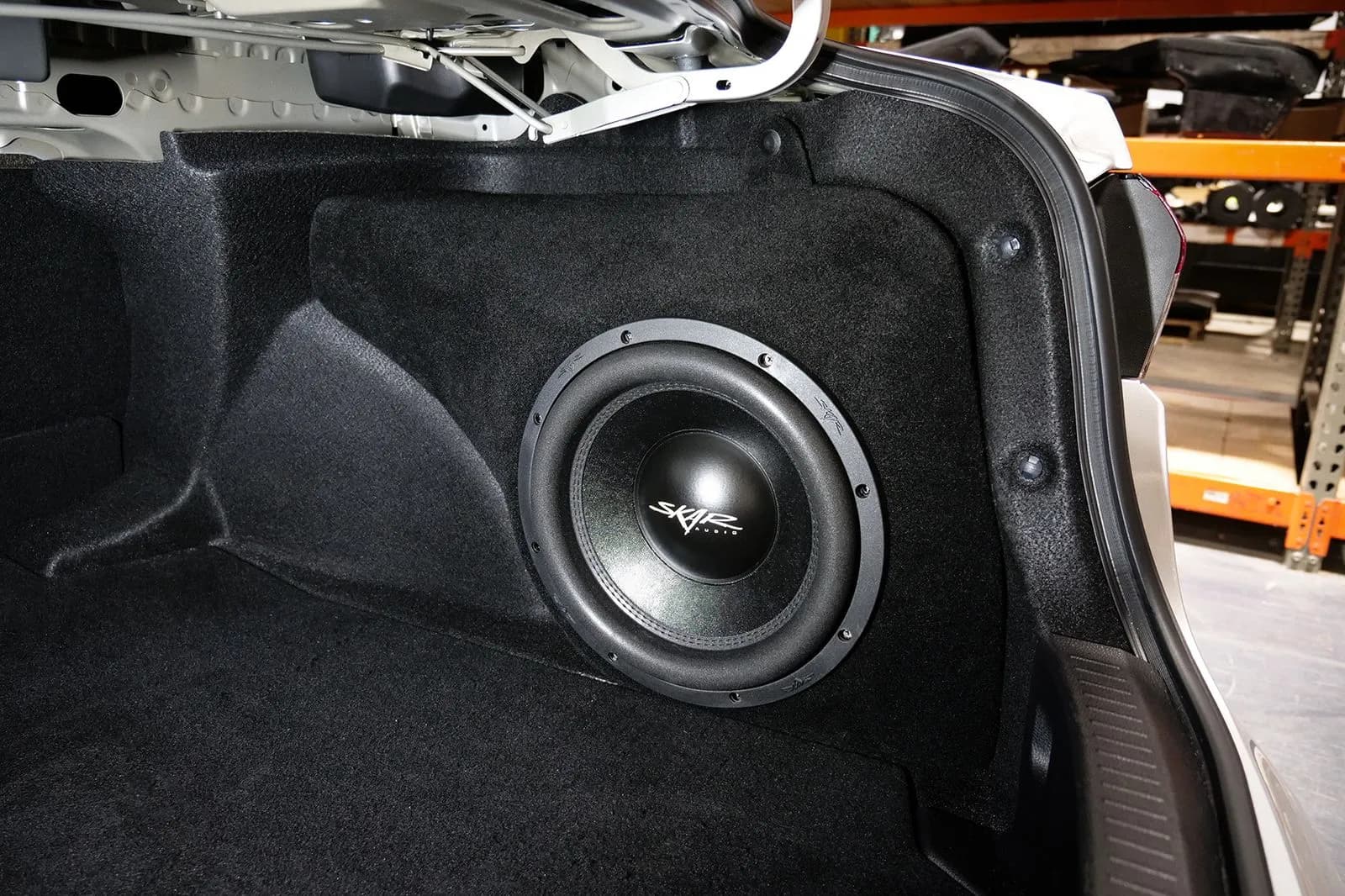 Skar Audio L-SVR-VS-1X12TOYCOR-2020-UP enclosure installation example — view 2